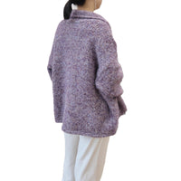 Loose Knitted Cardigan Half-open Collar Women's Sweater Jacket