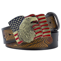 Eagle Buckle Genuine Leather Men's Casual Belt Leisure Fashion Clothing Accessories