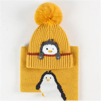 Boys And Girls Knitted Scarf Warm Winter Hat