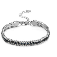 Single-sided Zircon-studded Chain Pearl Bracelet