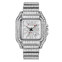 Hip Hop Full Diamond Large Dial Men's Quartz Watch