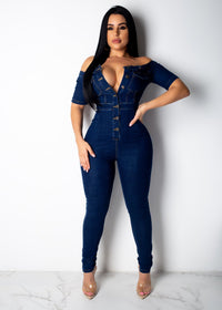 Tube Top One-shoulder Slim Slimming Jumpsuit Jeans