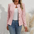 Womens Cropped French-style Chic Topcoat