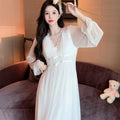 Cute Princess-Style Nightgown For Women Fairy-Like Pajamas With Built-In Bra Pads Cozy Loungewear