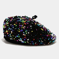 New FallWinter Sequined Trendy Versatile Personalized Pumpkin Hat For Women