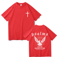 Jesus Faith Over Fear Christian Peace Dove Graphic T-Shirt