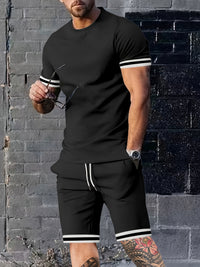 Men's Short-sleeved T-shirt Casual Shorts Two-piece Set