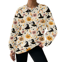 Digital Printing Pattern Shading Fashion Trend Round Neck Long Sleeve Sweater