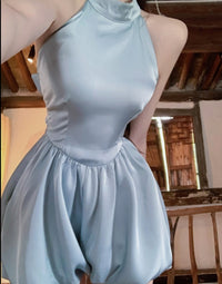 Women's Blue Halter Casual Jumpsuit