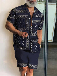 Fashion Simple Men's Short Sleeve Shirt Outfit