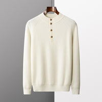 Half-height Cardigan Collar Knitted Loose Casual Fashion Oversized Knit Wool Sweater