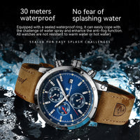 Multifunctional Waterproof Men's Sports Quartz Watch