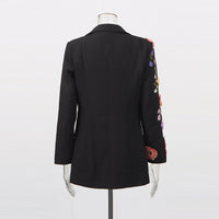 Elegant Womens Suit With 3D Floral Embroidery