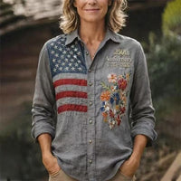 3D Digital Print Retro EuropeanAmerican Best-Selling Casual Long-Sleeve Shirt