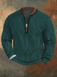 3D-printed, Form-fitting Comfortable Long-sleeve Hoodie With A Half-zip Front