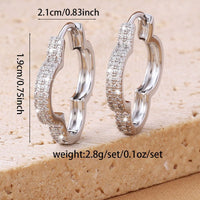 Heart-shaped Micro-inlaid Zirconia Sparkling Peach Heart Design Exquisite Earrings