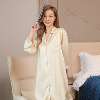 Womens Wearable Ice Silk Nightgown