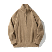 Japanese-style Retro Turtleneck Cardigan Sweater Men's Autumn And Winter Idle Style