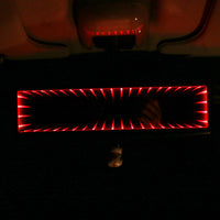 Inside The Car JDM Large Field Of Vision Abyss LED Luminous Lights Creative Rearview Mirror