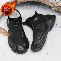 High-top Fleece Warm And Fashionable Fur-lined Slip-on Lazy Shoes