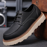 Martin Boots Men's Low Top Retro Casual Shoes British Style Worker Boot Low-top Height Increasing Big Scalp Shoes