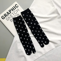 Toe Socks 200-needle Jacquard Combed Cotton For Women
