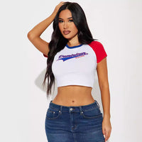 Summer New Short American Innerwear Short Sleeve Casual Women's Versatile T-shirt