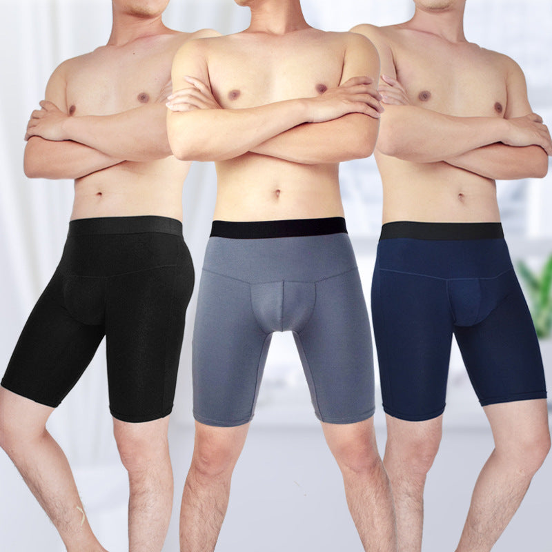 Breathable Anti-roll Hem Boxer Briefs