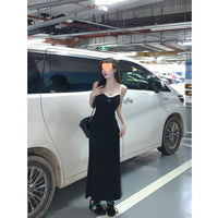 Fashionable Casual Striped Sheath Maxi Skirt Figure-flattering And Slimming