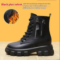 Fleece-lined Autumn And Winter High Cotton-padded Shoes