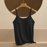 Adjustable Strappy Tank Top Womens One-Piece Base Layer With Padded Cups Beautiful Back Outerwear
