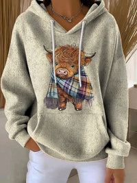 Women's Casual 3D Digital Animal Print Hoodie