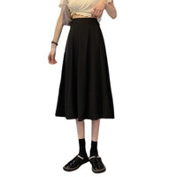Solid Beige High-waisted Slim Women's Skirt