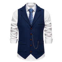 New Retro Herringbone Casual Vest Multi-pocket Tough Guy Vest