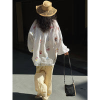 Summer New Style French-Style Resort-Ready 3D Embroidered Shirt