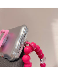 Electroplated Silver Clay Mirror Bracket Phone Case