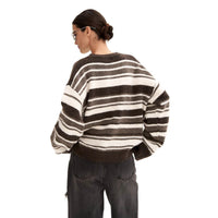 Women's Striped Color-block Sweater