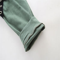 Ins Summer Boys' Short-sleeved Casual Suit Letter Print Top Trousers