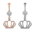 European And American Simple Crown Belly Button Button Amazon Belly Button Nail