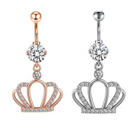 European And American Simple Crown Belly Button Button Amazon Belly Button Nail