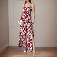 Elegant Womens Floral Print Wrap-Style Jumpsuit With Straps