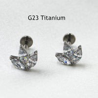 G23 Titanium Alloy Puncture Perforation Ornament Labret Ear Bone Stud