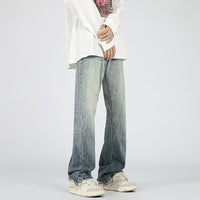 Men's American Water Washed Hole Bootcut Trousers