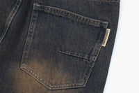 American Street Fashion Wash Denim Trousers