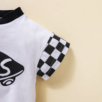 Printed Small Plaid Short Sleeve