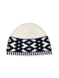 Diamond Color Matching Winter Warm Handmade Knitted Hat Children