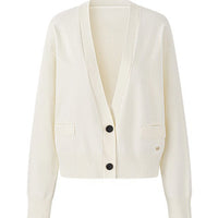 Korean-style Simple Solid-color V-neck Two-button AutumnWinter New Knitted Cardigan