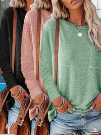3pcs Women's Casual Long Sleeve T Shirts Soft Cross-border dropshipping