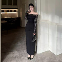 Pure And Alluring Off-shoulder Black Evening Gown