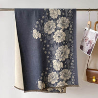 Flower Print National Style Scarf Lady Temperament Simple